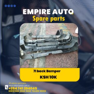 Toyota Hiace 7I Back Bumper (Model 7I = 2005–2013)